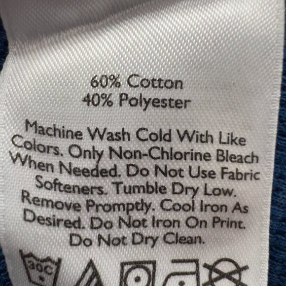 Eddie Bauer Men’s Blue Long Sleeve Thermal Crewneck Shirt Size 2XL - Picture 8 of 10